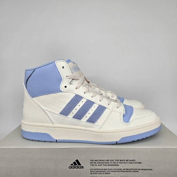 New adidas Break Start Mid Cloud White Glow Blue Women's Shoes Size 10 - Picture 3 of 8